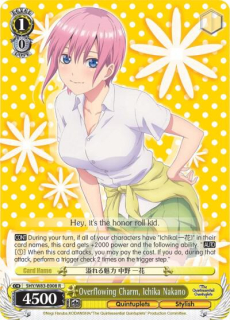 Overflowing Charm, Ichika Nakano / The Quintessential Quintuplets / Weiss Schwarz