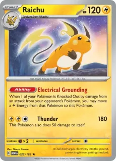 Raichu / Pokemon Card 151 / Scarlet & Violet / Pokemon